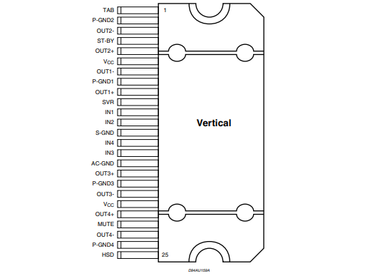 TDA7850 pin diagram